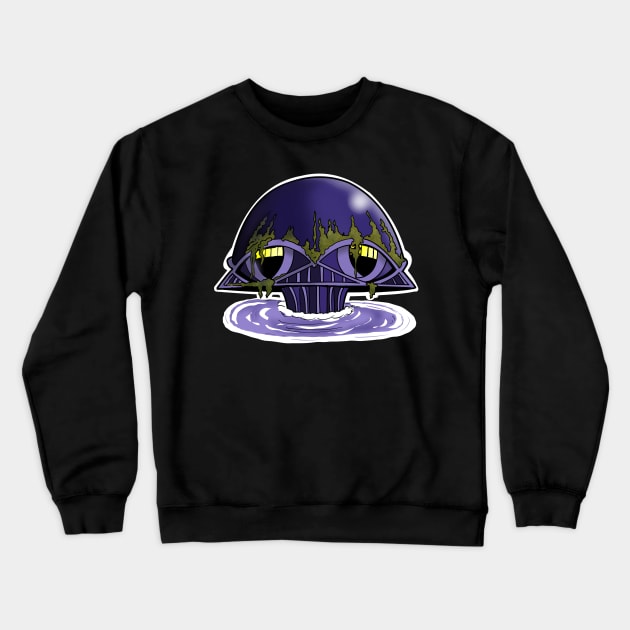 Legion of Doom HQ Crewneck Sweatshirt by frankriggart